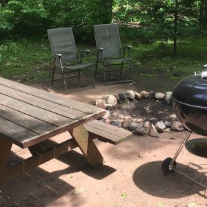 Fire pit and picnic area